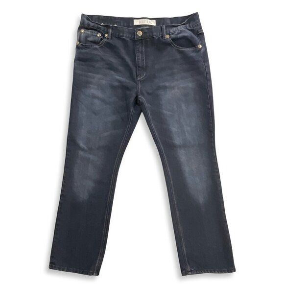 Blue Rag Jeans Mens 40/30 Straight Fit Stretch Dark Wash Blue Denim Casual 38x29 - Picture 1 of 10